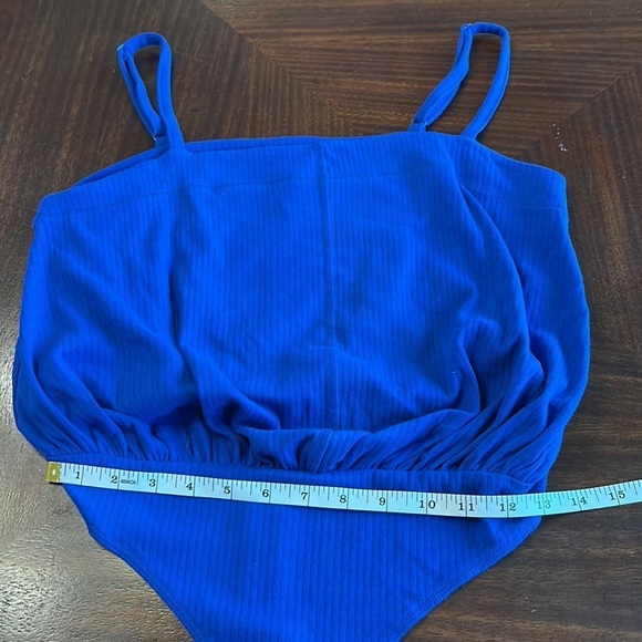 NWT Free People | Marissa primary Blue Bodysuit | Size Medium - Picture 13 of 14